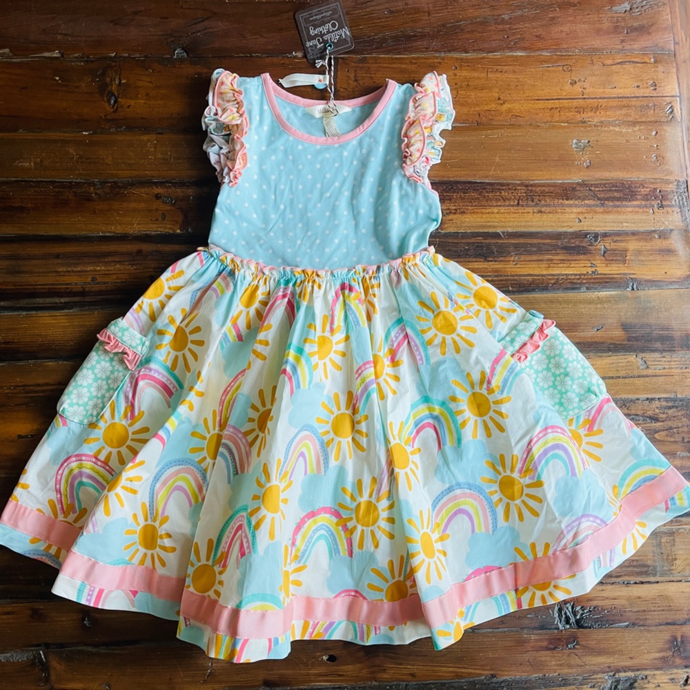 Matilda Jane Dream Chaser Rainbow Dress Size 10